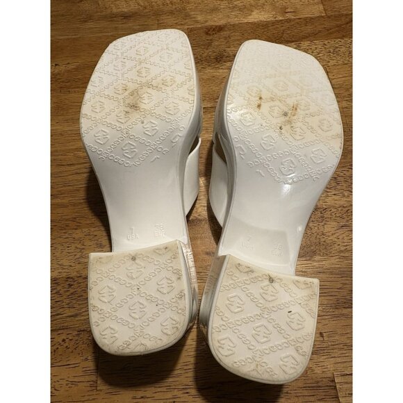 JEFFREY CAMPBELL Size 7 White Bubblegum Platform Sandal Block Heel - Picture 7 of 7